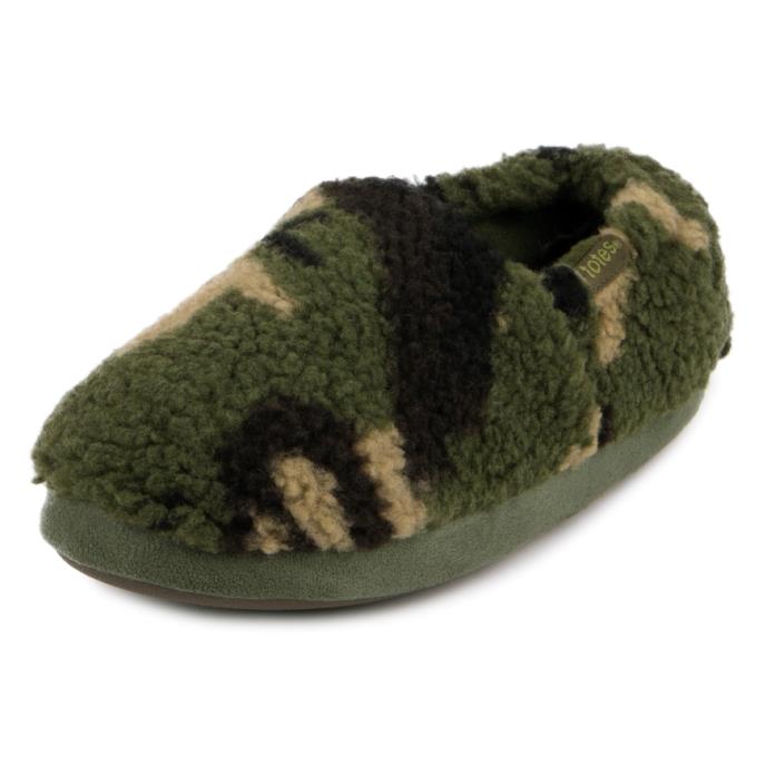 totes Boys Short Full Back Slippers Green Extra Image 3